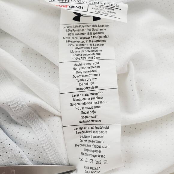 Under Armour Shirt Youth Large White Gray Camo Gameday M Hex Pad Padded Football - Picture 10 of 12